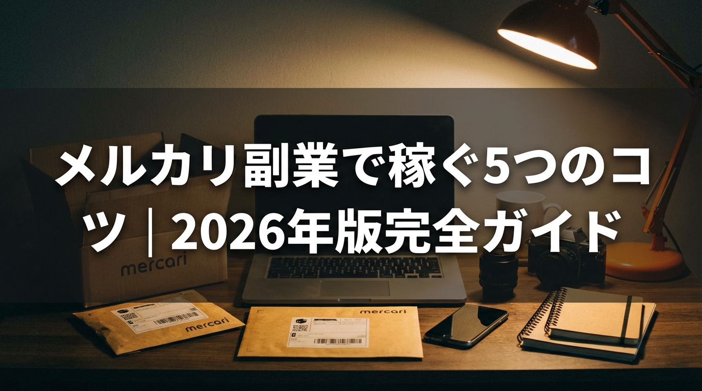 メルカリ副業で稼ぐ5つのコツ｜2026年版完全ガイド