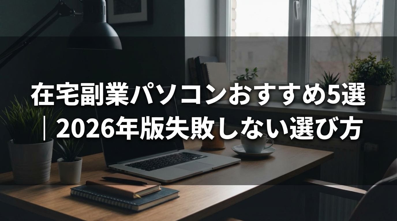在宅副業パソコンおすすめ5選｜2026年版失敗しない選び方