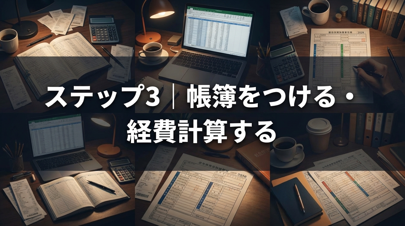 ステップ3｜帳簿をつける・経費計算する