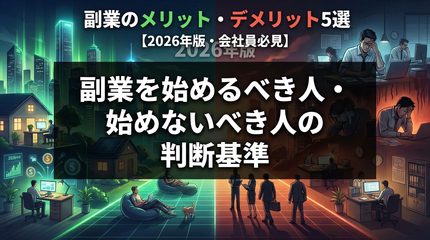 副業を始めるべき人・始めないべき人の判断基準