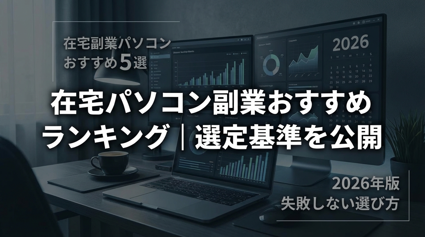 在宅パソコン副業おすすめランキング｜選定基準を公開