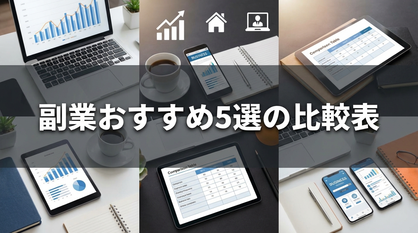 副業おすすめ5選の比較表