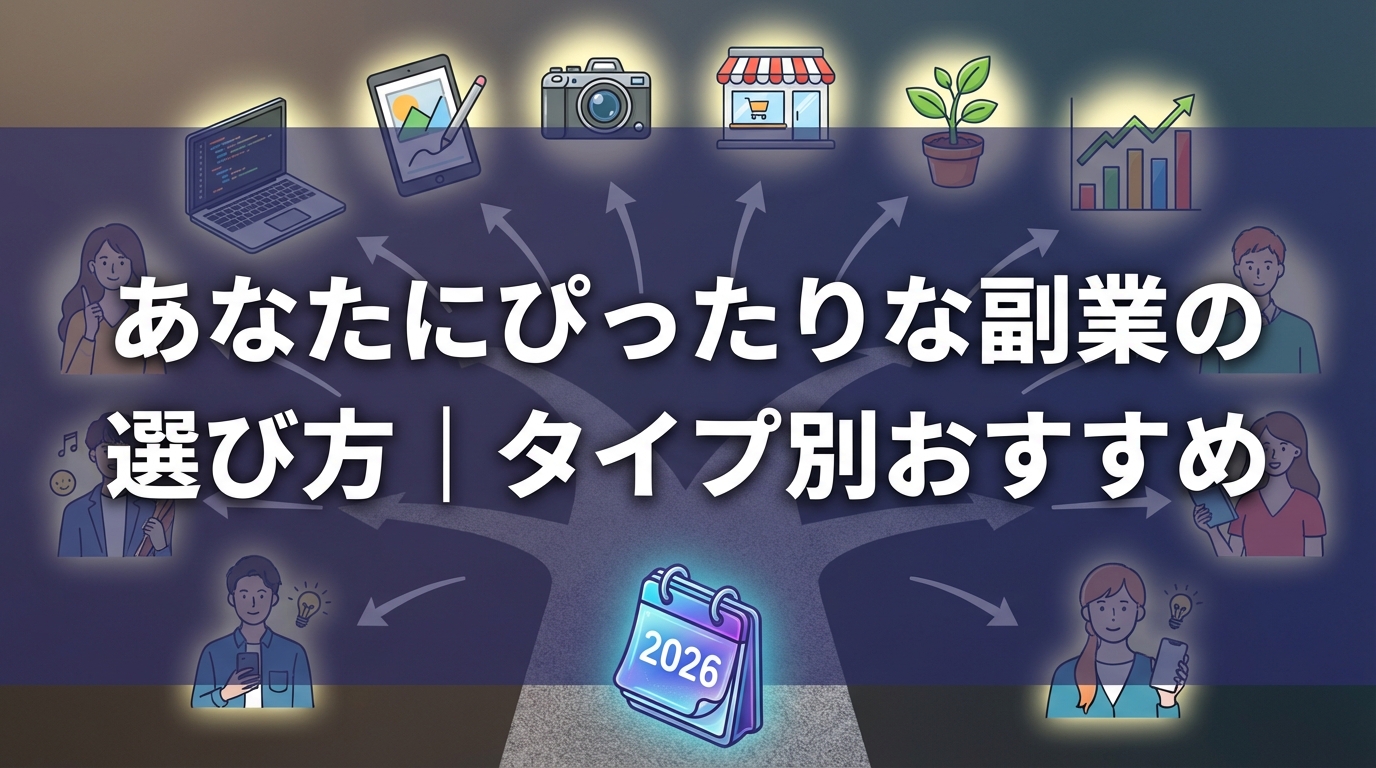 あなたにぴったりな副業の選び方｜タイプ別おすすめ