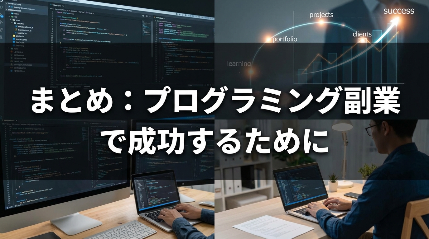 まとめ：プログラミング副業で成功するために