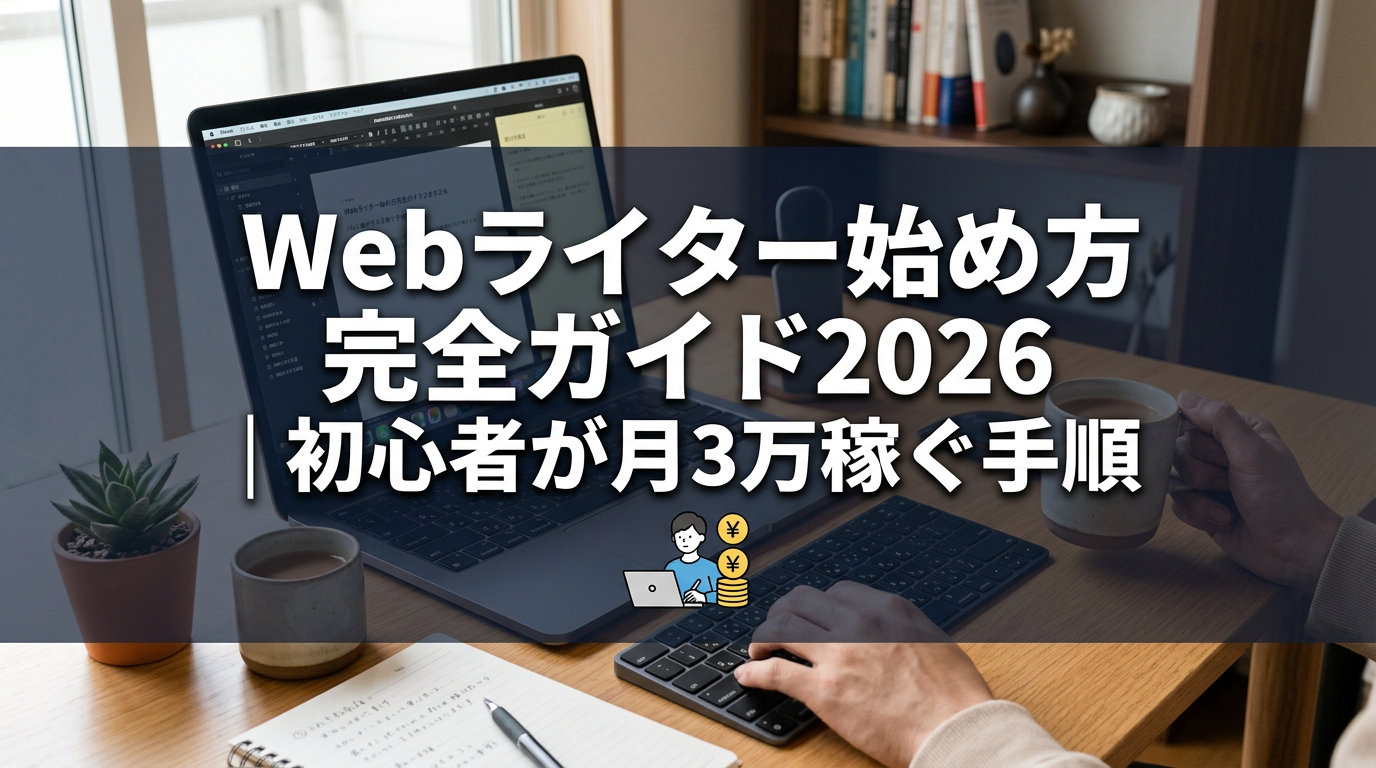 Webライター始め方完全ガイド2026｜初心者が月3万稼ぐ手順