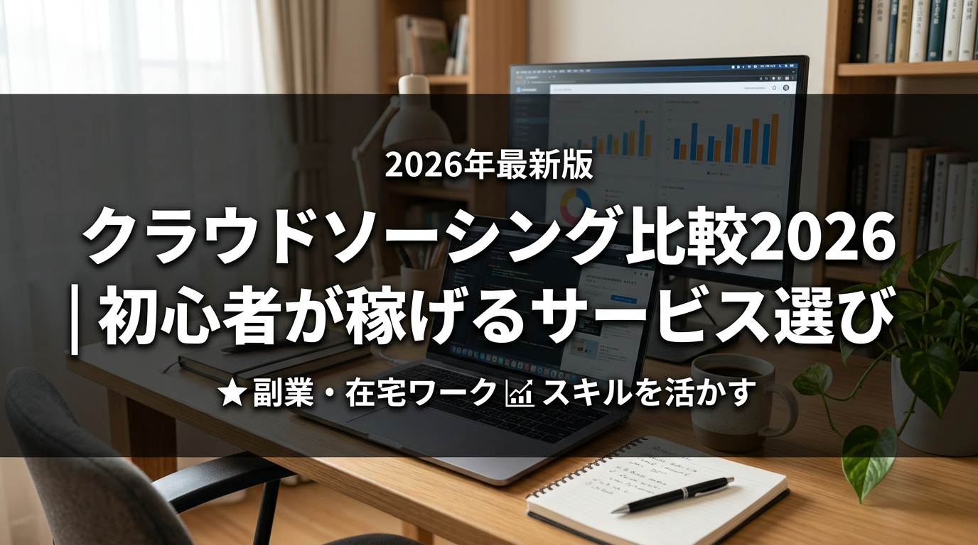 クラウドソーシング比較2026｜初心者が稼げるサービス選び