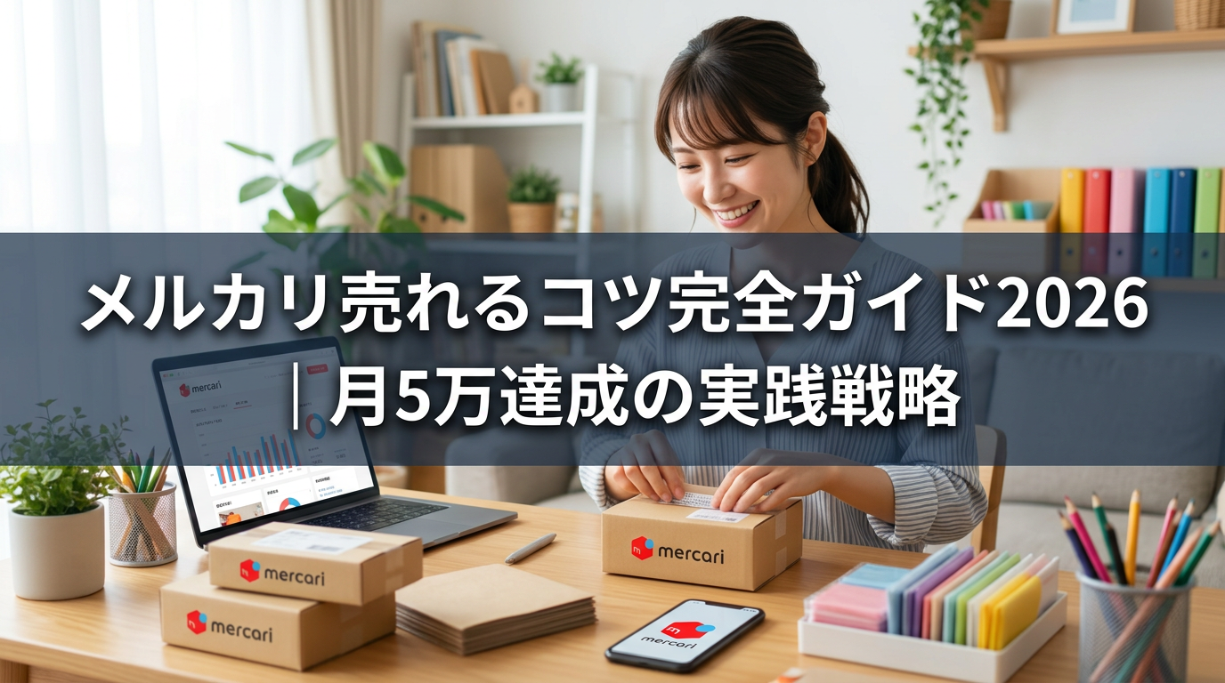 メルカリ売れるコツ完全ガイド2026｜月5万達成の実践戦略