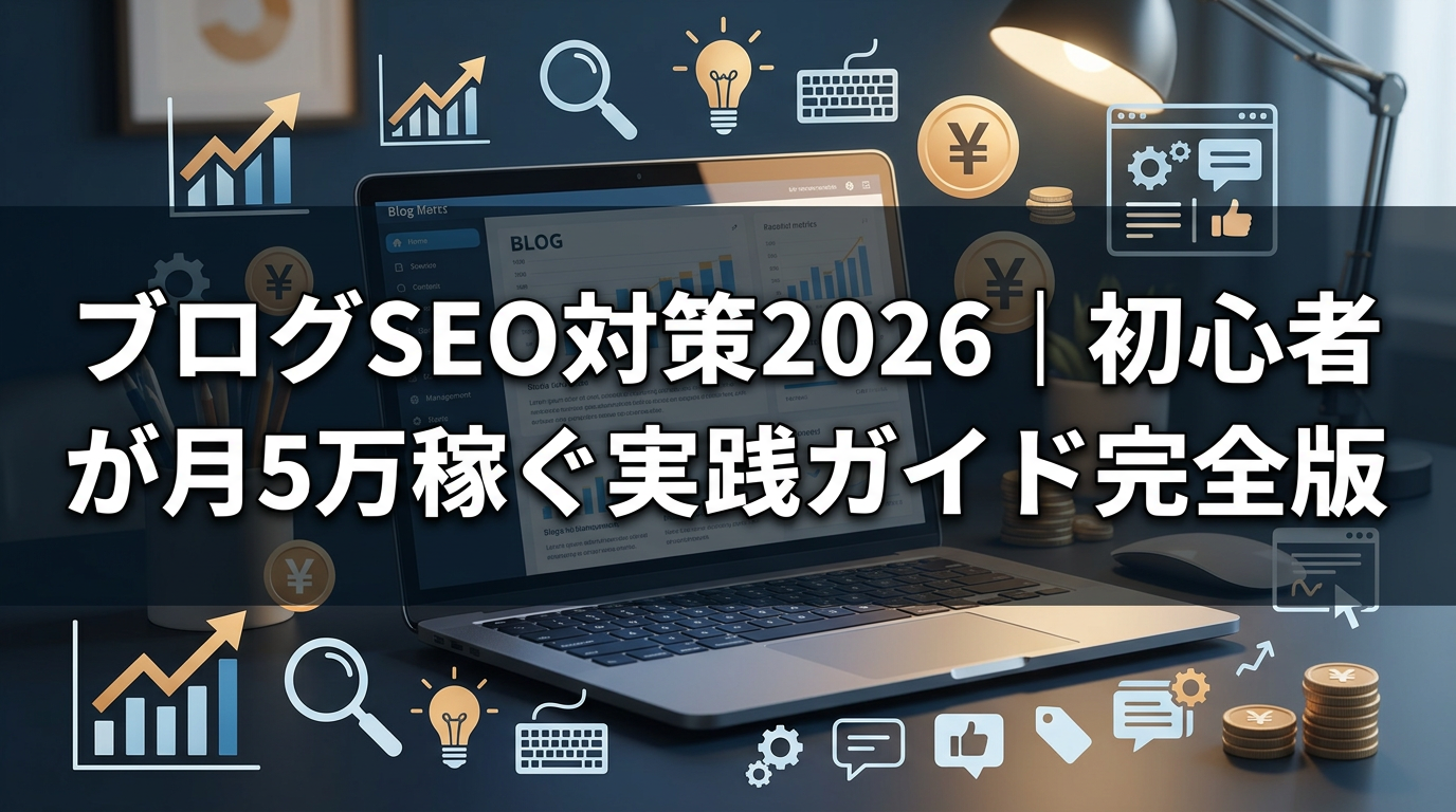 ブログSEO対策2026｜初心者が月5万稼ぐ実践ガイド完全版