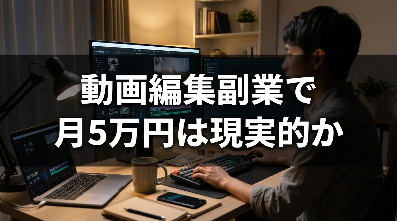 動画編集副業で月5万円は現実的か