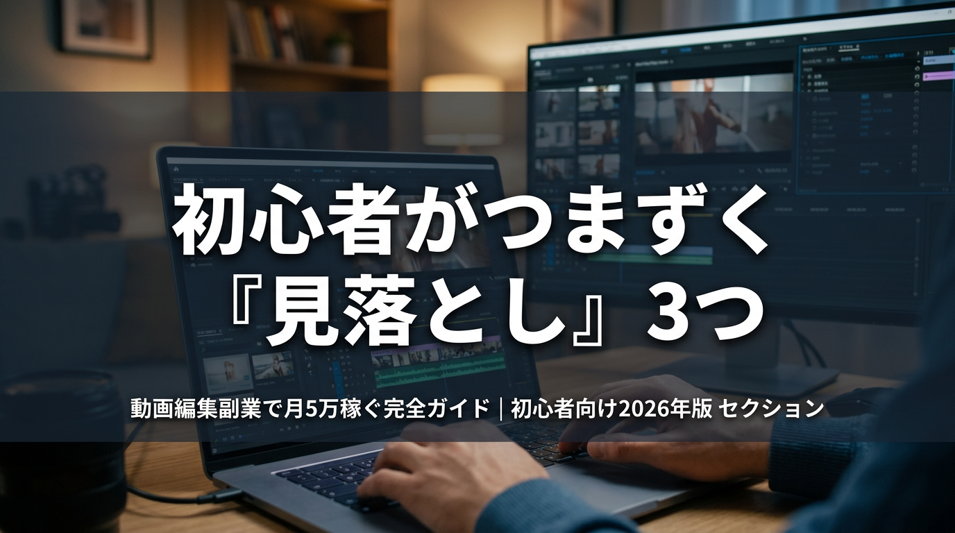 初心者がつまずく『見落とし』3つ
