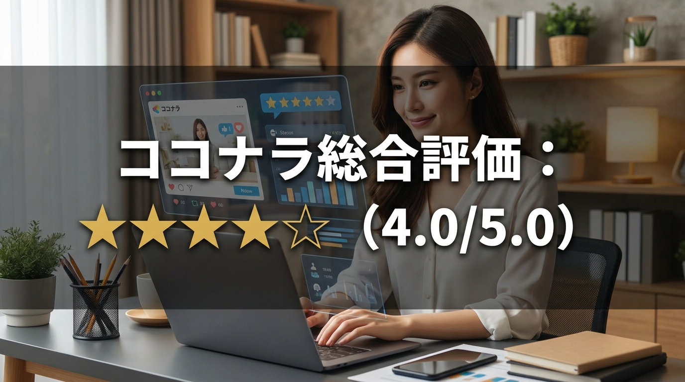 ココナラ総合評価：★★★★☆（4.0/5.0）