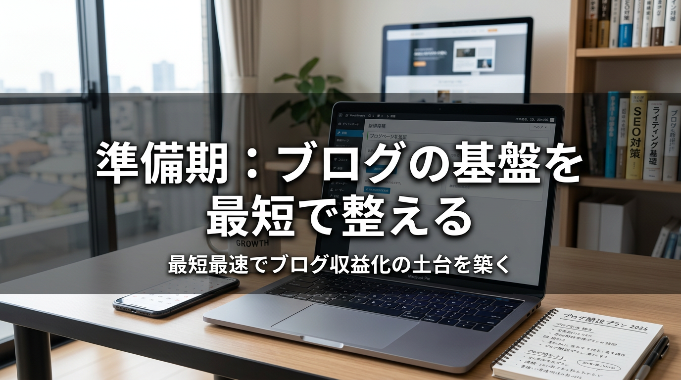 準備期:ブログの基盤を最短で整える
