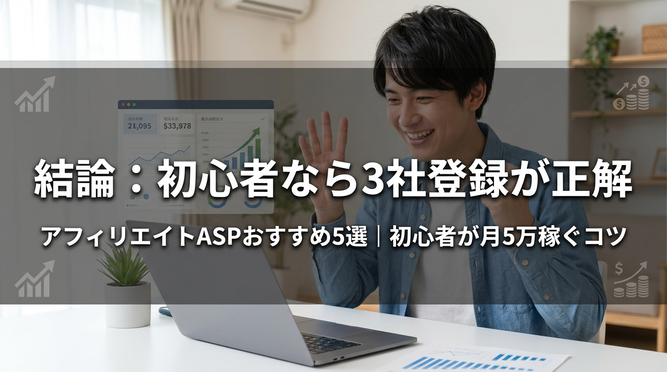 結論:初心者なら3社登録が正解