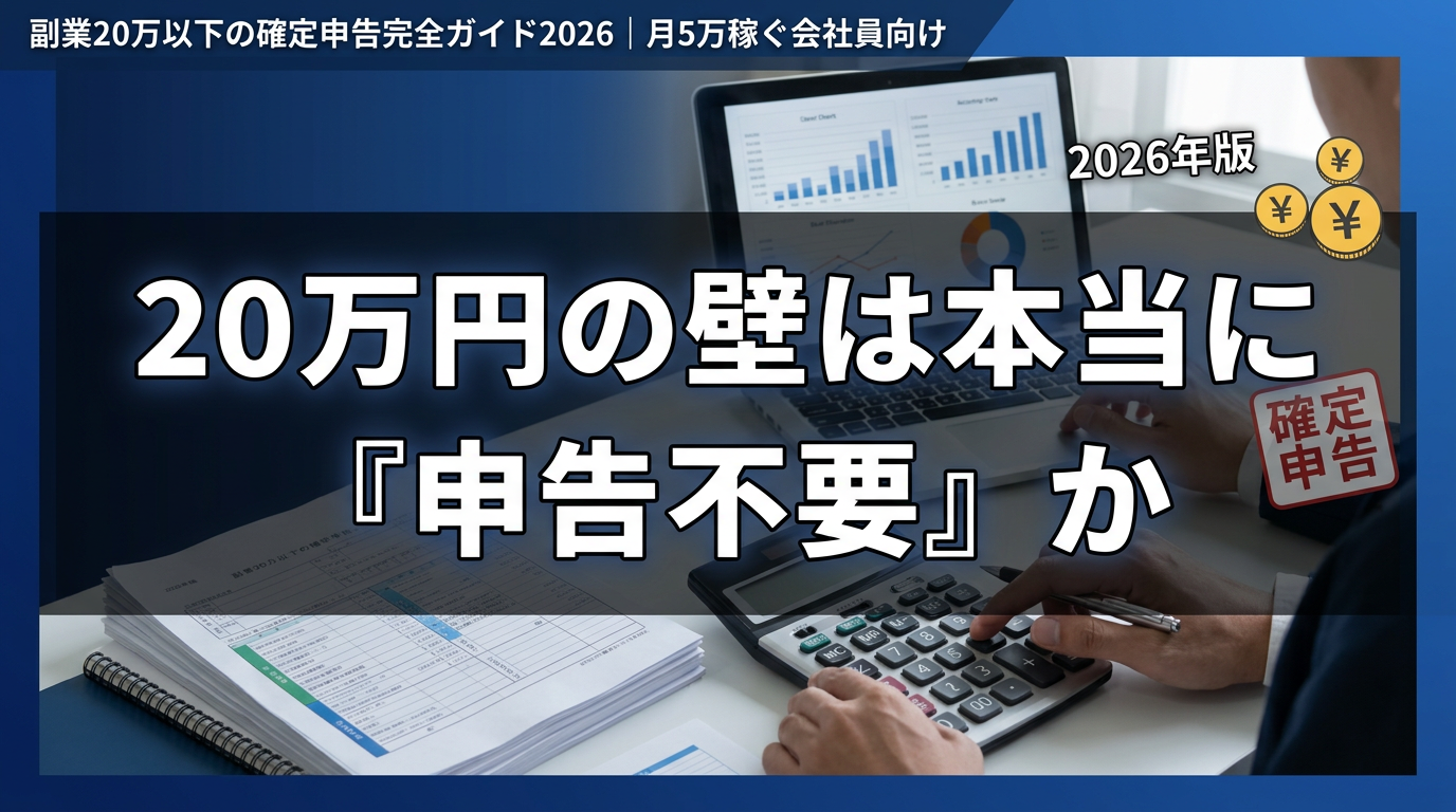 20万円の壁は本当に『申告不要』か