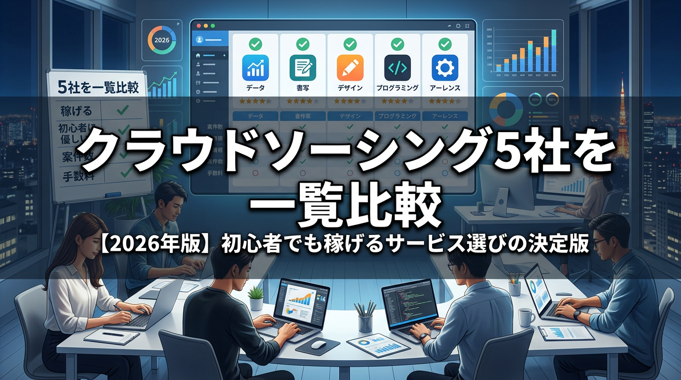 クラウドソーシング5社を一覧比較