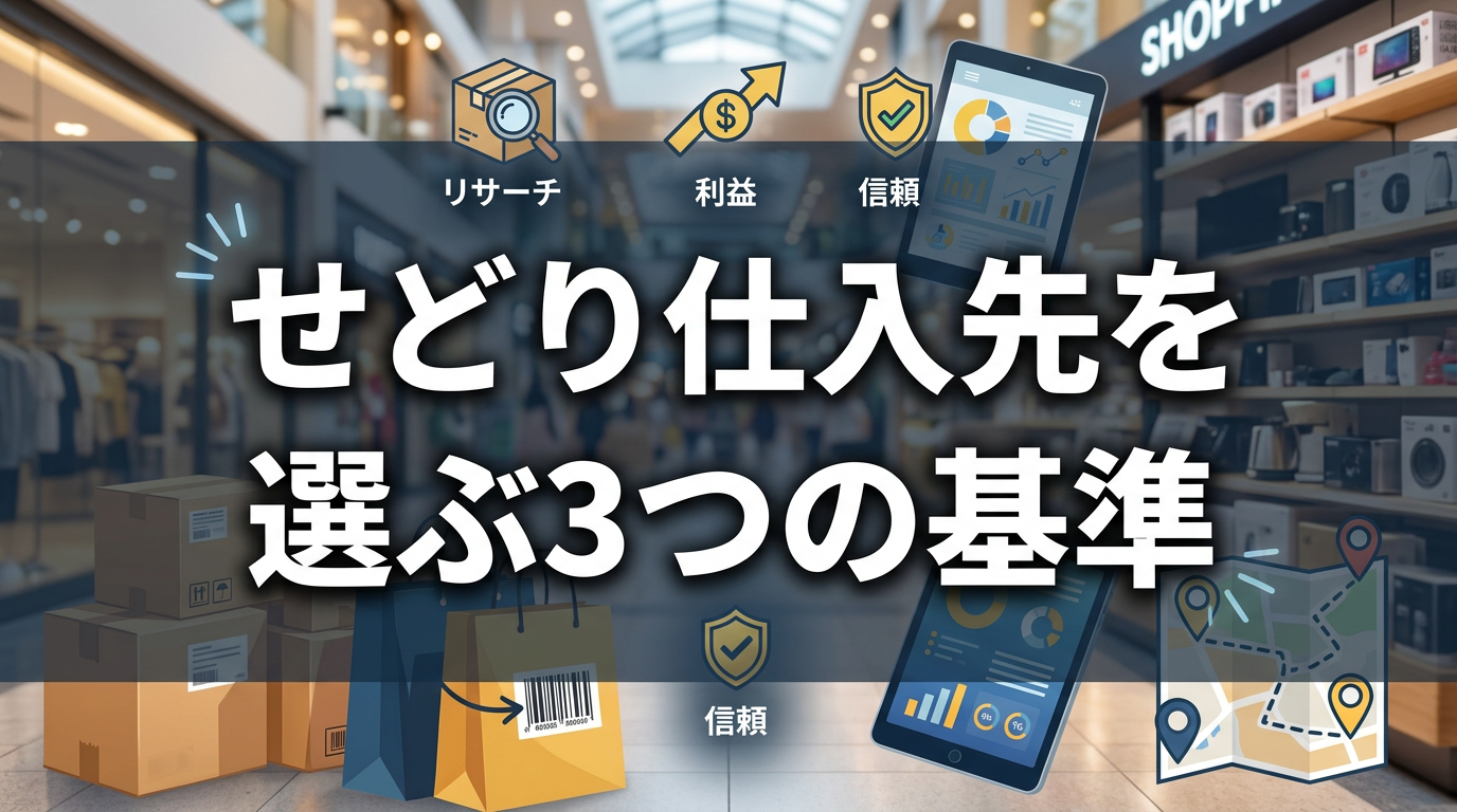 せどり仕入先を選ぶ3つの基準