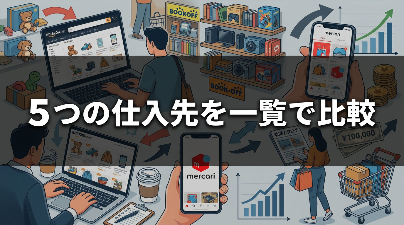 5つの仕入先を一覧で比較