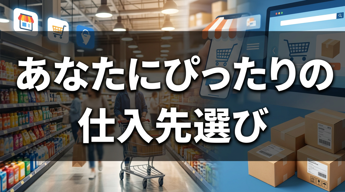 あなたにぴったりの仕入先選び