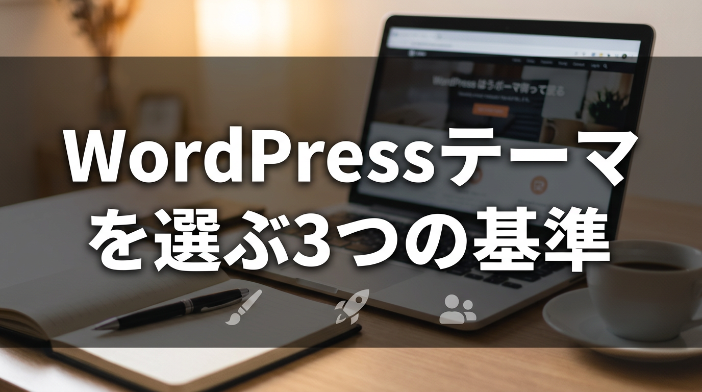 WordPressテーマを選ぶ3つの基準