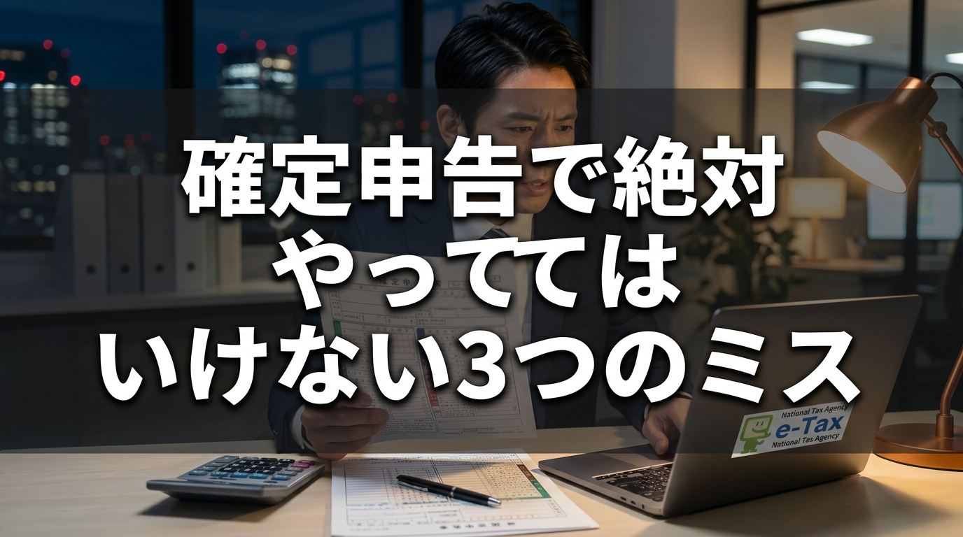 確定申告で絶対やってはいけない3つのミス