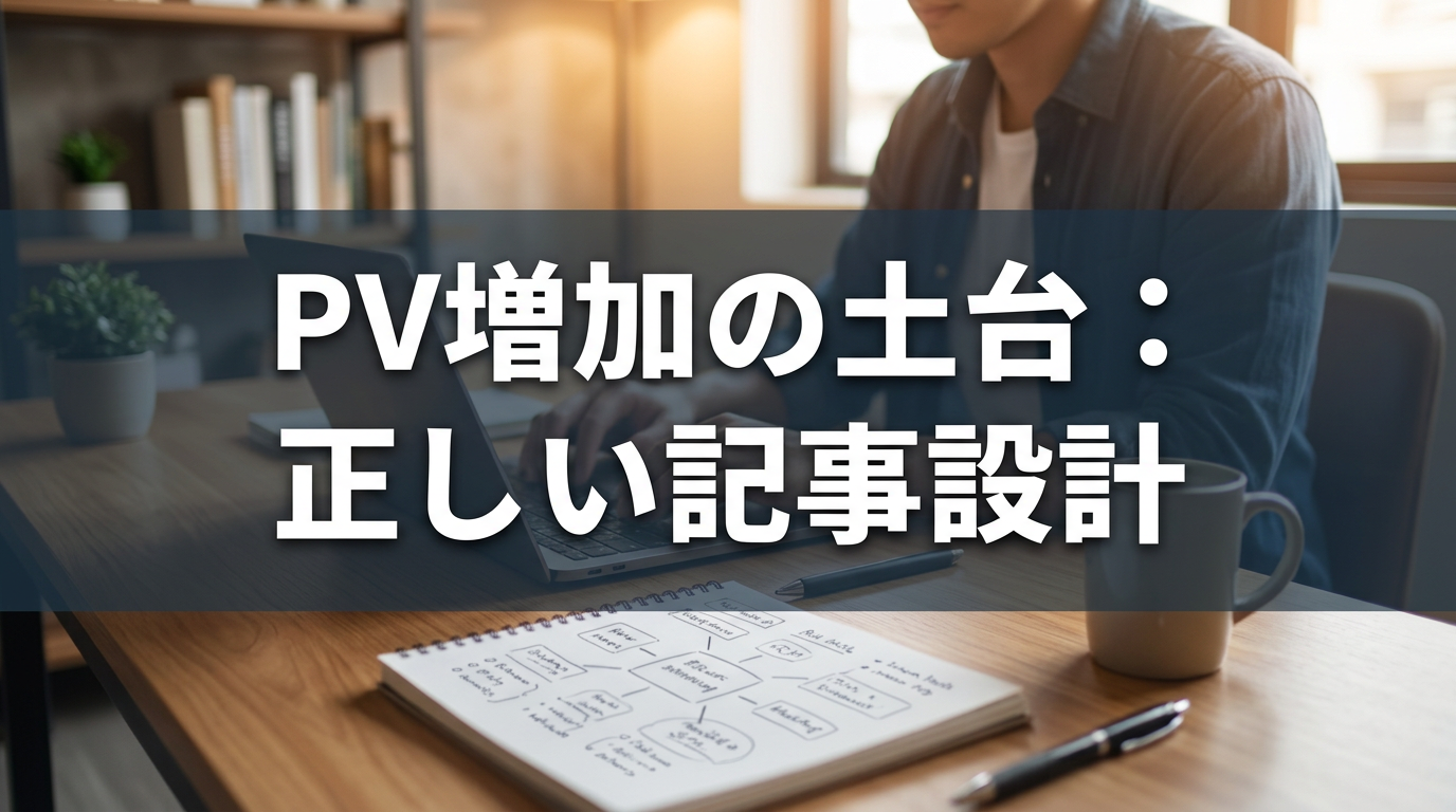 PV増加の土台:正しい記事設計