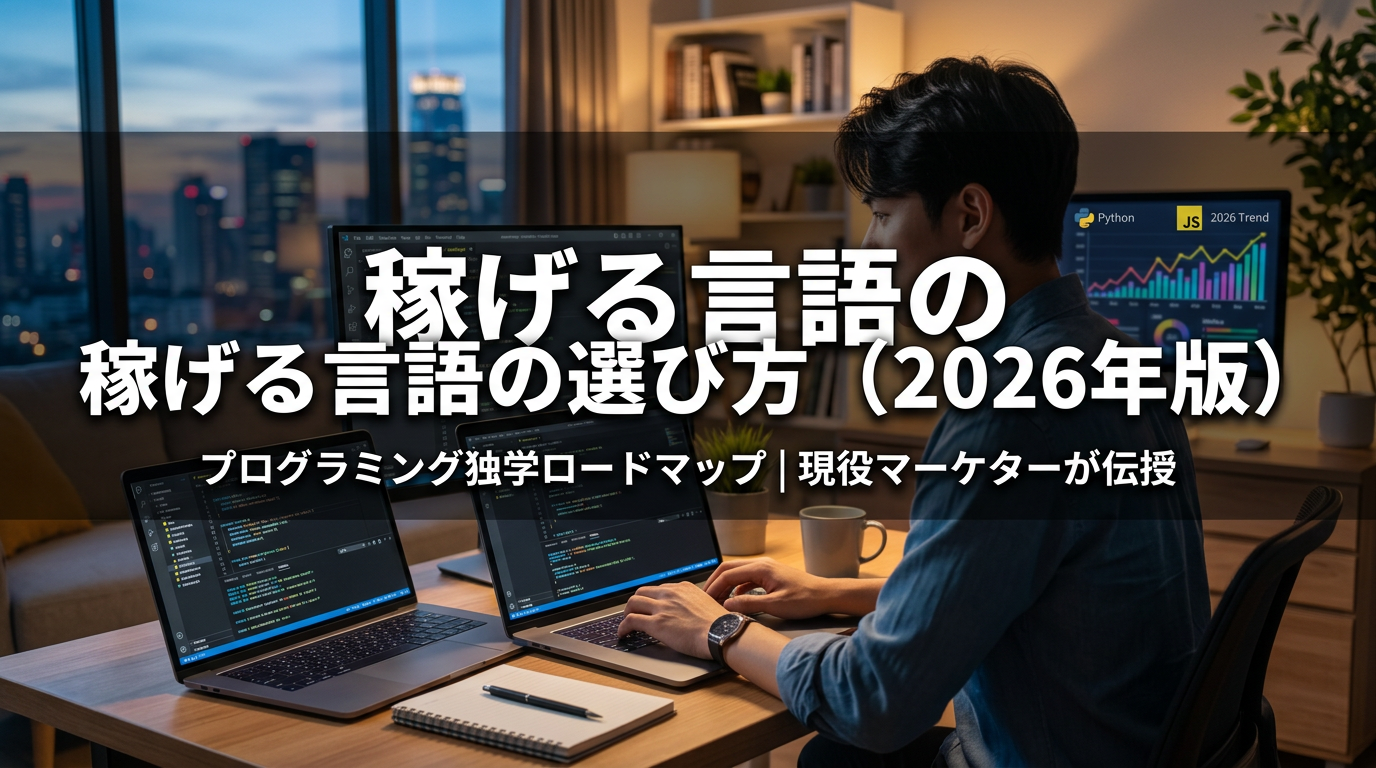 稼げる言語の選び方(2026年版)