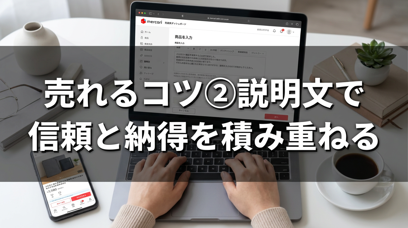 売れるコツ②説明文で信頼と納得を積み重ねる