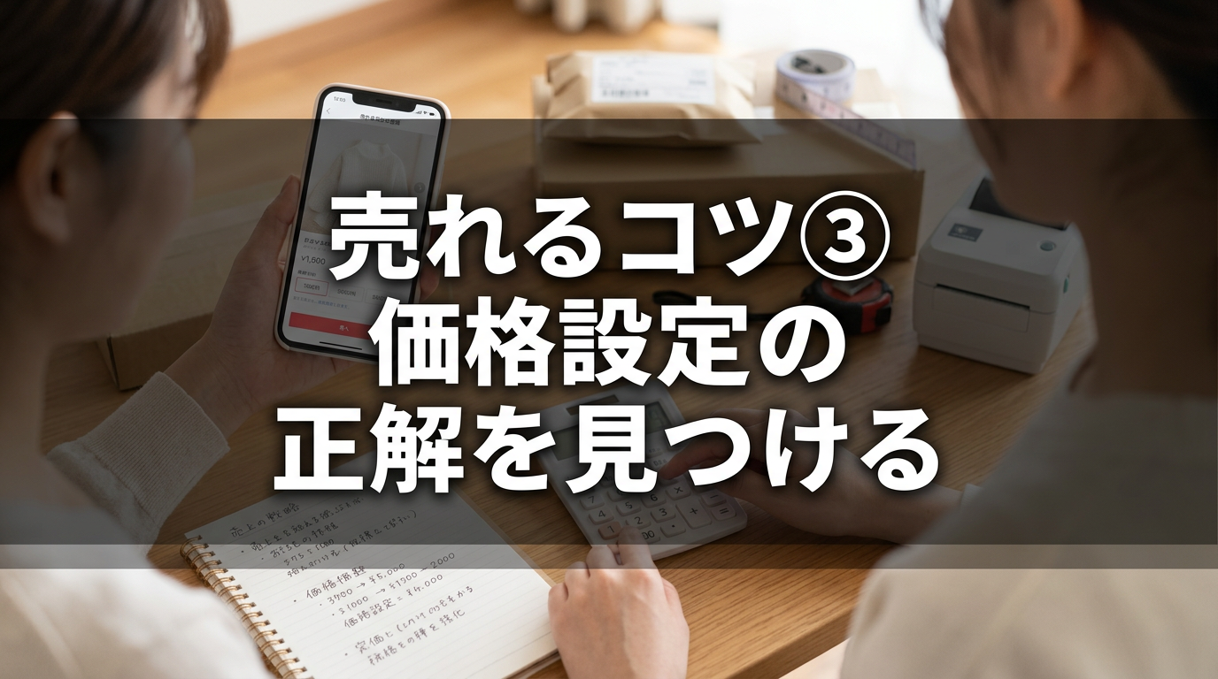 売れるコツ③価格設定の正解を見つける